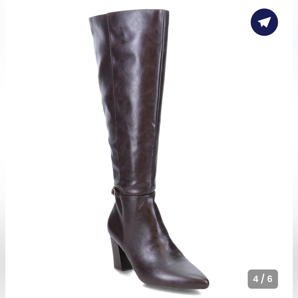 NWOT Life Stride Stratford Knee-High Boots Dark Brown Women’s Size 5.5